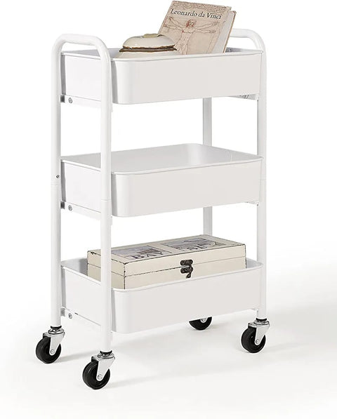 3-Tier Rolling Utility Storage Cart - White - Needs Store