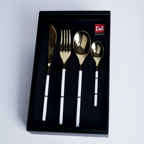 4-Pcs Lavish Single Serving Stainless Steel Cutlery Set - Needs Store