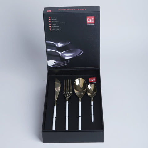 4-Pcs Lavish Single Serving Stainless Steel Cutlery Set - Needs Store