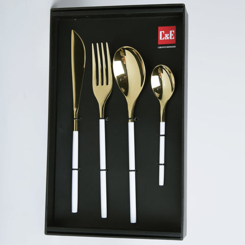 4-Pcs Lavish Single Serving Stainless Steel Cutlery Set - Needs Store