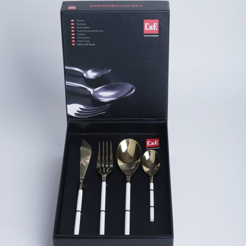 4-Pcs Lavish Single Serving Stainless Steel Cutlery Set - Needs Store