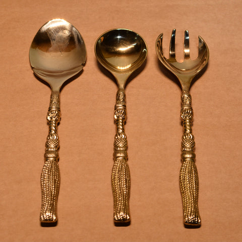 Brass Serving Spoon Set - Needs Store