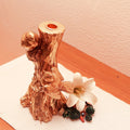 Golden Sparrows on Tree Candle Stand Needs Store