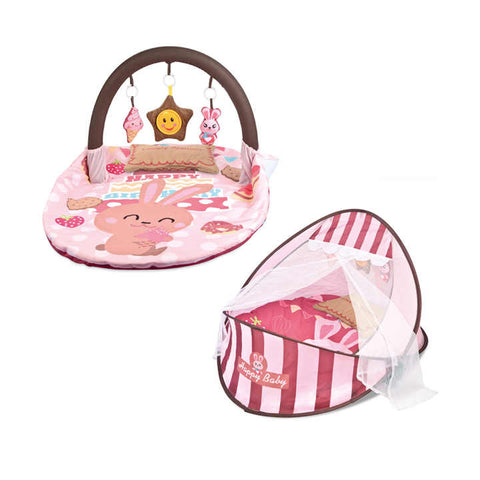 Sleep and play fun comfortable portable pop up play mat baby bed with music