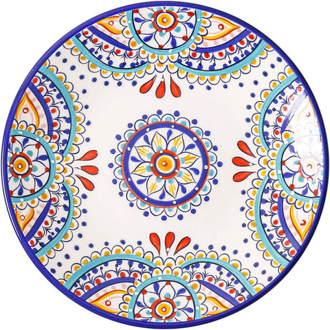 Traditional Design Porcelain Plates Set - Set of 18