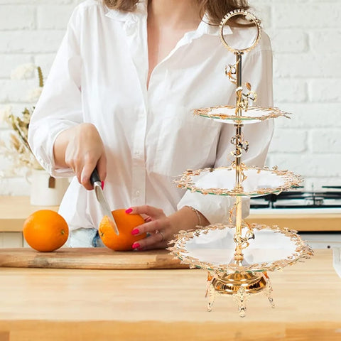 European Style Portable Three Layer Fruit Plate