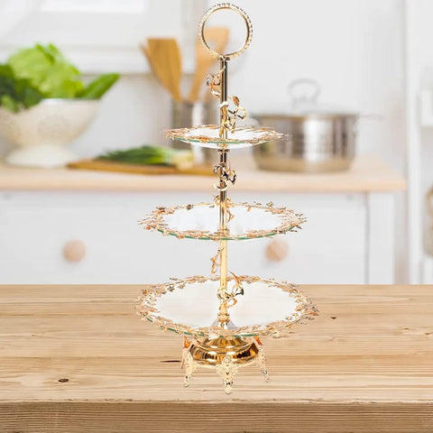 European Style Portable Three Layer Fruit Plate