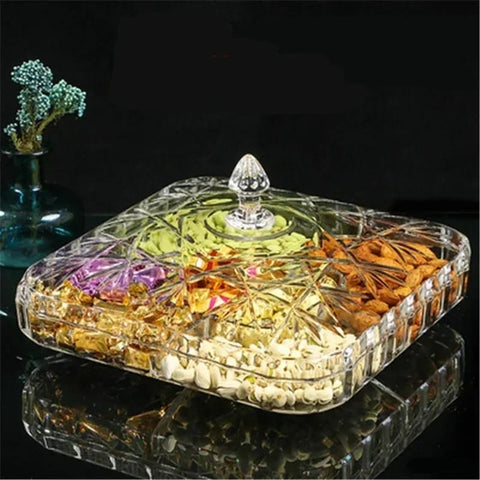 White Transparent Food Container Box with Lid