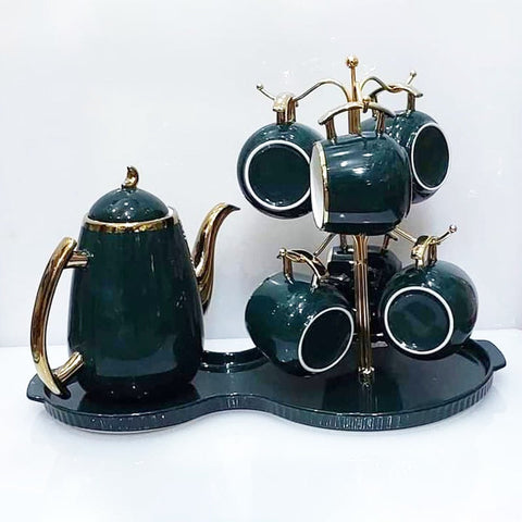 European Luxury Style Tea Set - Green