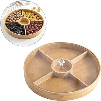 Round Multi Compartments Snack Storage Container