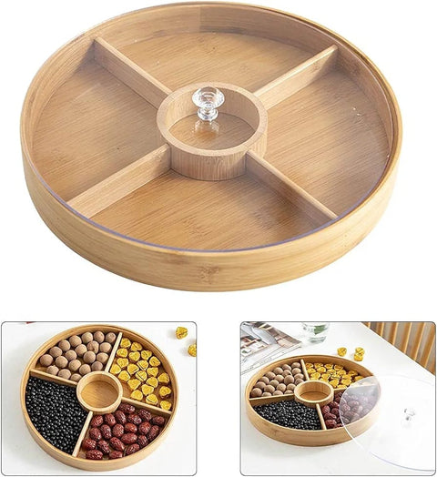 Round Multi Compartments Snack Storage Container