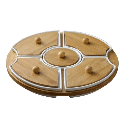 Round Snack Food Appetizer Platter Set