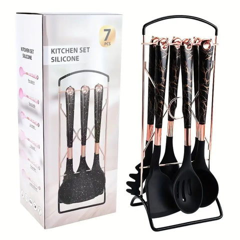 6 Piece Heat Resistant Silicone Cooking Utensils Set