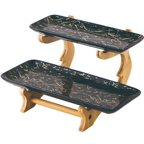 Two Tier Serving Tray Stand