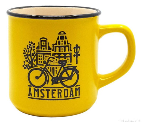 Amsterdam Bike Yellow Mug - Needs Store