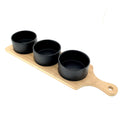 Appetizer Bowls Set on Bamboo Tray - Needs Store