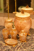 Arabian Style Gold Glow Bath Accessories Set - 6 pcs - Needs Store