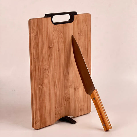 Bamboo Wooden Cutting Board with Stand - Needs Store
