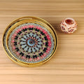 Beautiful Pattern Round Serving Tray | Set of 2 ( Multicolored ) - Needs Store