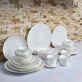 Bestway Opalware Oyster Shell White Dinner Set - 40PCS - Needs Store