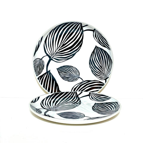 Black Leaves Rice Plates - Needs Store