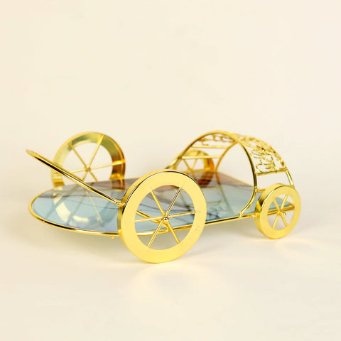 Car Shaped Metal Platter - Blue - Needs Store