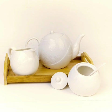Ceramic Milk Pot, Kettle & Sugar Pot Set - Needs Store