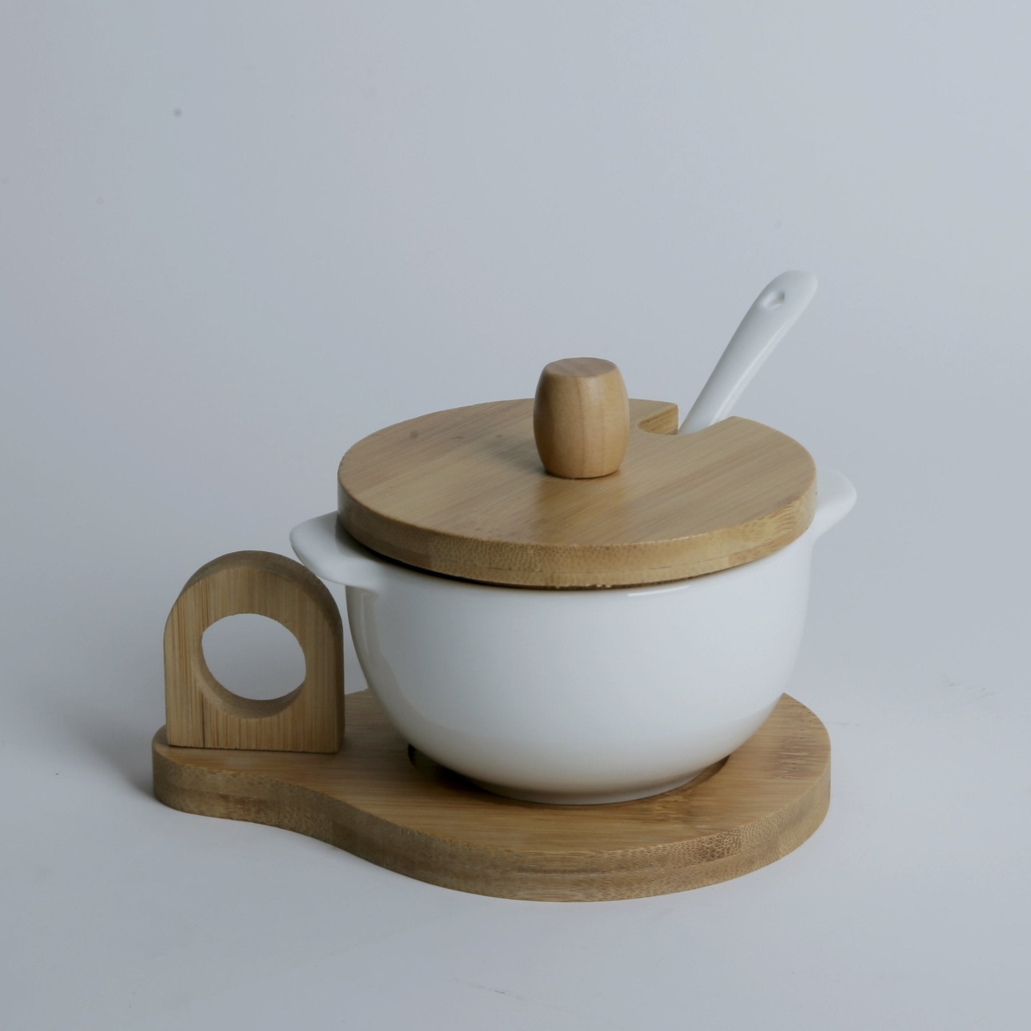 Gardenia Porcelain Sugar Pot with Spoon main image 1