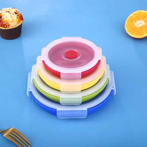 Collapsible Silicone Food Storage Container - Round - Needs Store