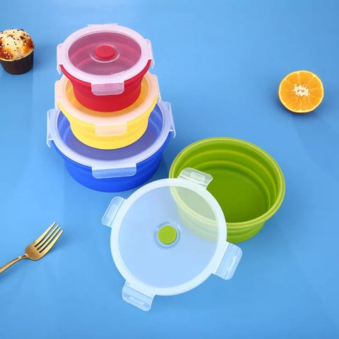 Collapsible Silicone Food Storage Container - Round - Needs Store