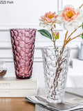 Crystal Glass European Style Flower Vase - Pink - Needs Store