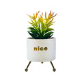 Cylindrical Pot Planter With Golden Stand - Needs Store