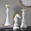 Decorative Chess King, Queen And Knight White Figurine For Home Décor - Set of 03 - Needs Store