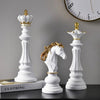 Decorative Chess King, Queen And Knight White Figurine For Home Décor - Set of 03
