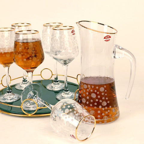 Dot Pattern Water Set - 7 PCS - Needs Store