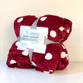Dots on Red Throw Blankets | Summer Blankets - AC Blankets - Needs Store