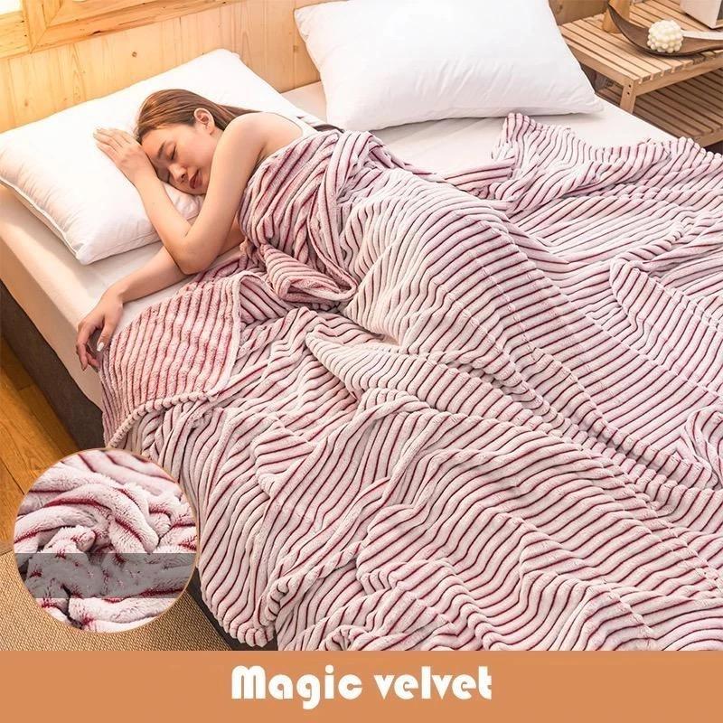 Double Sided Fleece Throw Summer Blanket Red Blankets Needs Store