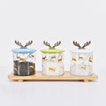Elegant Ceramic 3pcs Spice Jar Set - Storage Containers - Container Jars with Lid - Needs Store