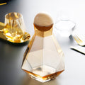 Elegant Geometric Glass Water Carafe and Glassware Set - Gold - Needs Store