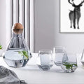 Elegant Geometric Glass Water Carafe and Glassware Set - Gray - Needs Store