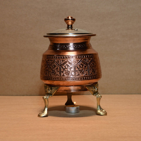 Engraved Copper Casserole with Glass Lid - Needs Store