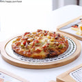 European Round Ceramic Bamboo Wood Pizza/Cake/Bread/Steak Serving Plate - Needs Store