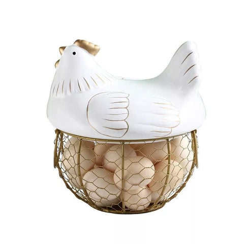 Farmhouse Style Kitchen Cute Eggs Storage Basket (Golden Basket) - Needs Store