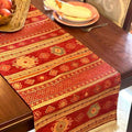 Festive Kilim Design Table Runners - Red And Gold - Needs Store