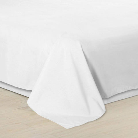 FLAT SHEET SET WITH PILLOW COVERS - WHITE (SINGLE/DOUBLE) - Needs Store