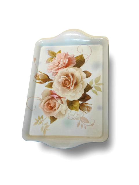Flower Printed Melamine Classic Serving Tray - Needs Store