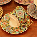 Geometric Pattern Moroccan Style Coffee/Tea Cup With Saucer - Needs Store