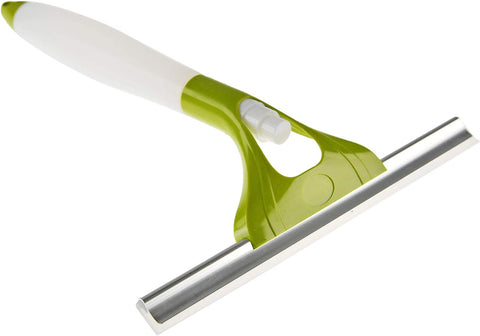 Glass Cleaning Wiper With Water Spray Spout For Car And Home Use - Lemon Green - Needs Store