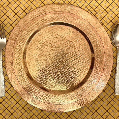 Hammered Copper Charger Plates (Set of Two) - Needs Store