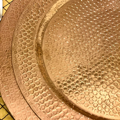 Hammered Copper Charger Plates (Set of Two) - Needs Store